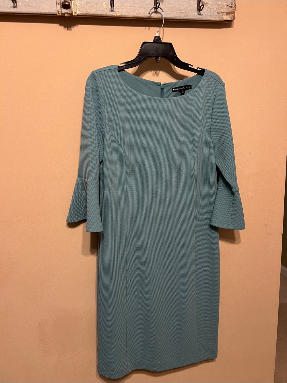 Preston & York Seafoam Bell-Sleeve Midi Dress